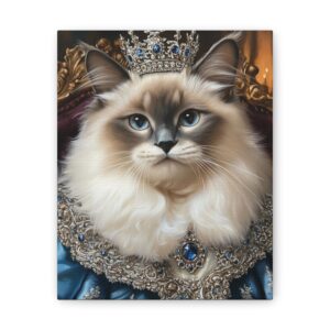 Royal Cat Canvas Print - Elegant Feline Wall Art for Cat Lovers